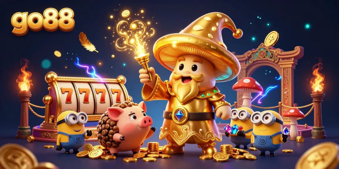 Engage with go88's premium gaming adventure featuring a magical casino filled with treasures.