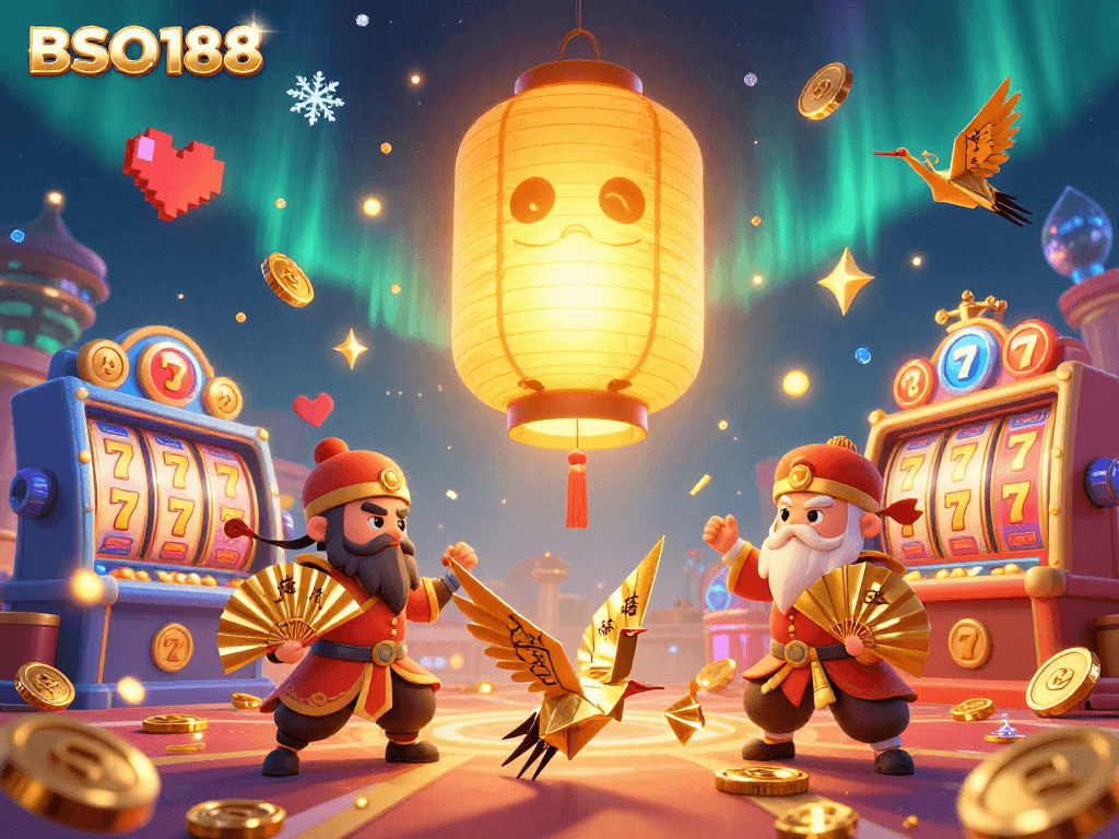 Engage in the excitement of BSO188 with vibrant gameplay elements in a magical casino scene.